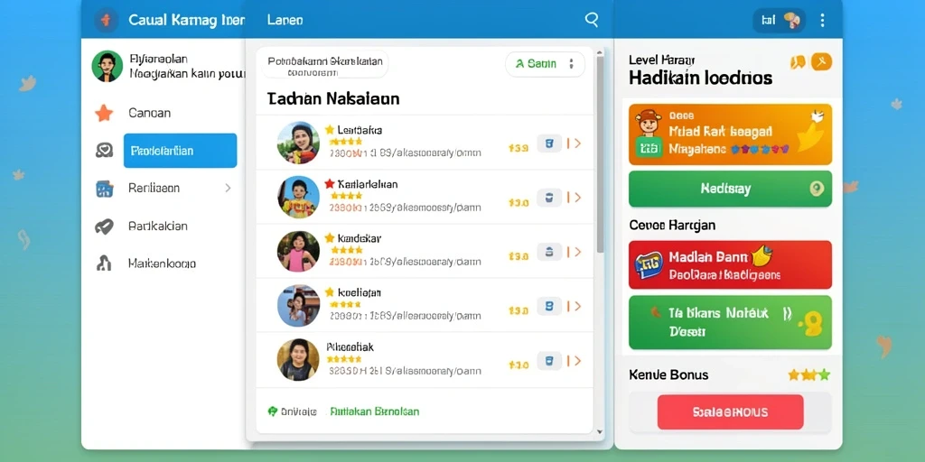 Fitur turnamen dengan hadiah menarik.