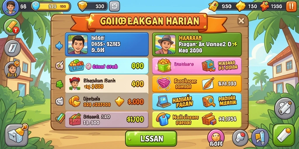 Fitur bonus harian yang meningkatkan pengalaman bermain.